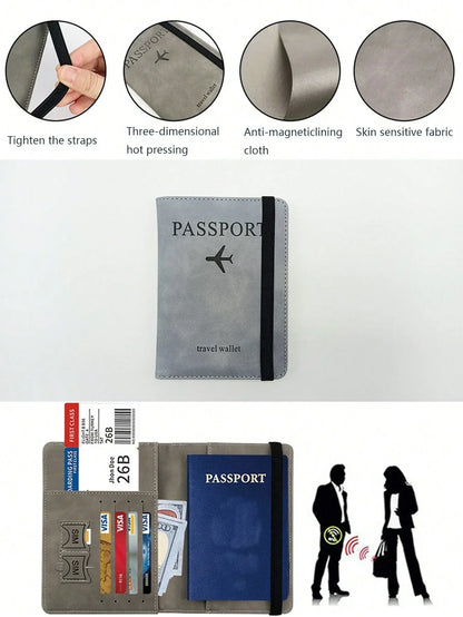 Slim Leather Travel Passport Wallet