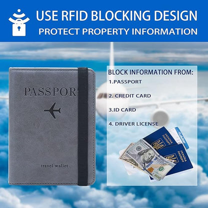 Slim Leather Travel Passport Wallet